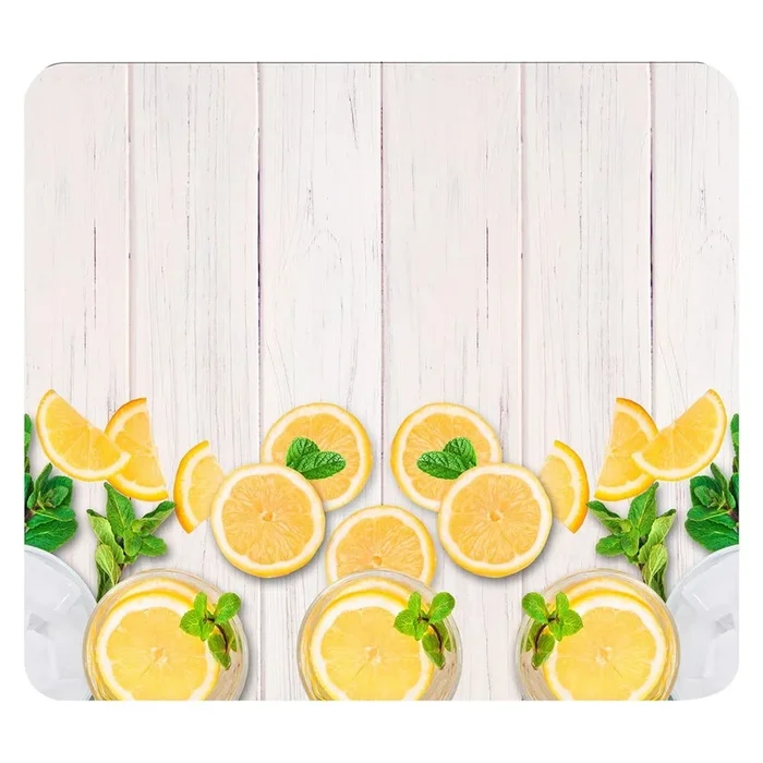 Accessorio per piano cottura Lemons In vetro temperato, beige, con stampe, 50×56 cm
