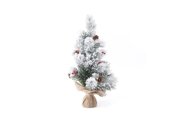 Albero di natale innevato base in yut