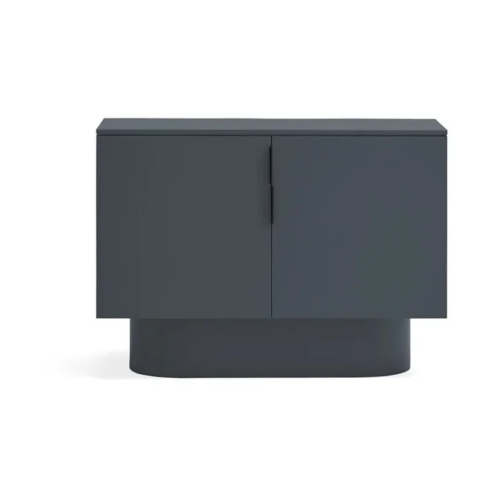 Armadietto Totem In MDF, trattamento della superficie: verniciatura colorata, color antracite, larghezza totale 110 cm, altezza totale 80 cm, profondità totale 47 cm