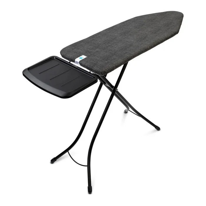 Asse da stiro Denim Black C Con supporto per ferro a vapore/con altezza regolabile, nera, 124×45 cm