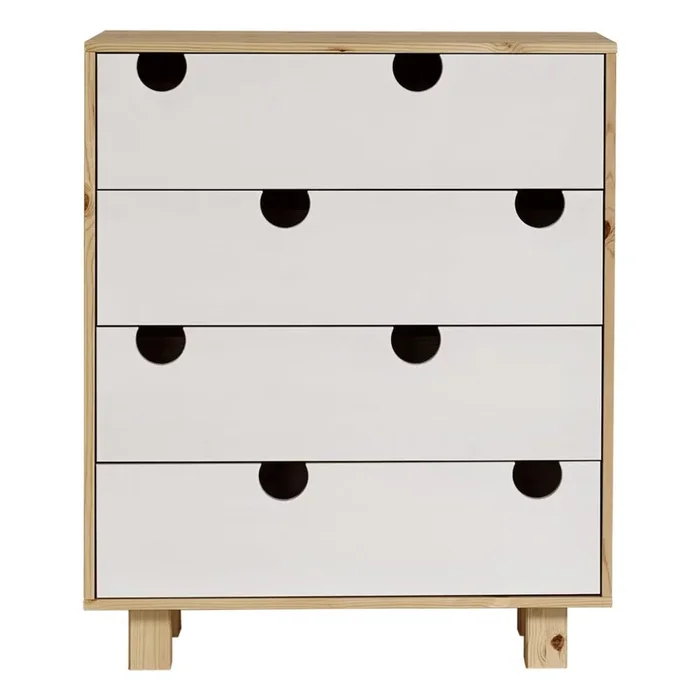 Cassettiera Trattamento della superficie: laccatura, con trama opaca, bianca/di colore naturale, larghezza totale 75 cm, altezza totale 90 cm, profondità totale 40 cm