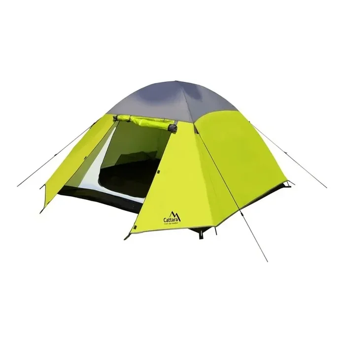 CattaraTenda da campeggio TrentPer 3 persone, gialla, 210×210 cm, altezza totale 110 cm