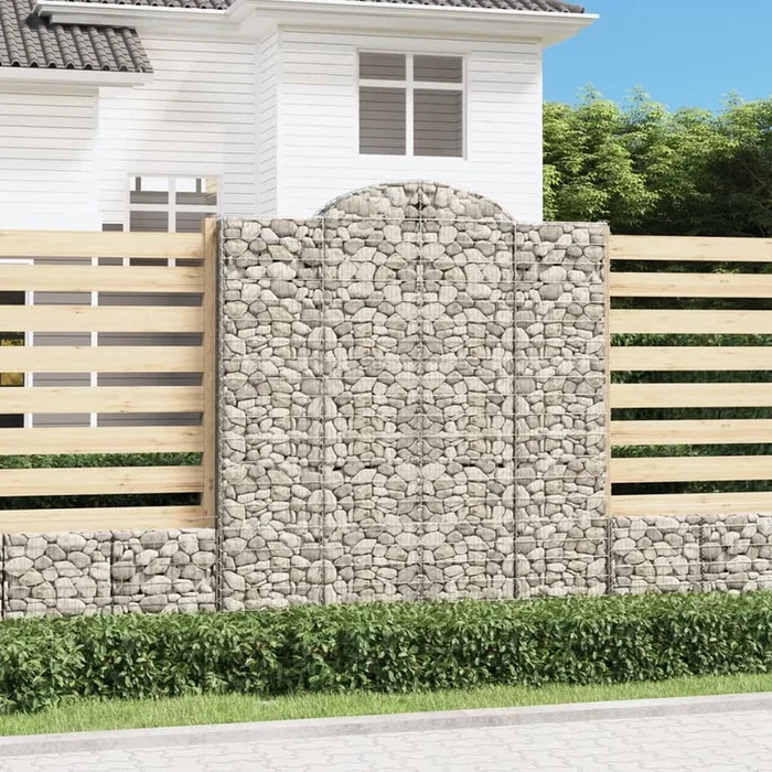 Cesto Gabbione ad Arco 200x50x220/240 cm Ferro Zincato 153501