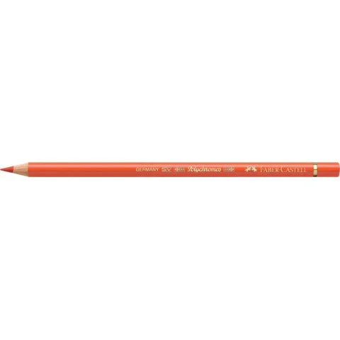 FABER-CASTELL – Matite colorate permanenti faber castell polychromos mina 3,8 mm conf. 6 pezzi – arancione cadmio scuro – 110115