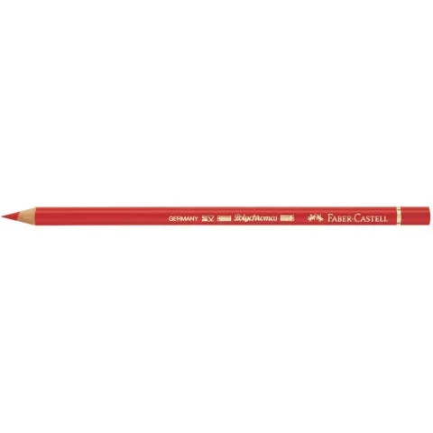 FABER-CASTELL – Matite colorate permanenti faber castell polychromos mina 3,8 mm conf. 6 pezzi – rosso scarlatto intenso – 110219