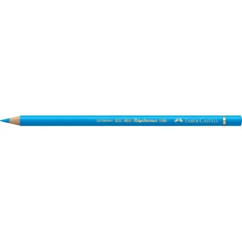 FABER-CASTELL – Matite colorate permanenti faber castell polychromos mina 3,8 mm conf. 6 pezzi – blu ftalico medio – 110152