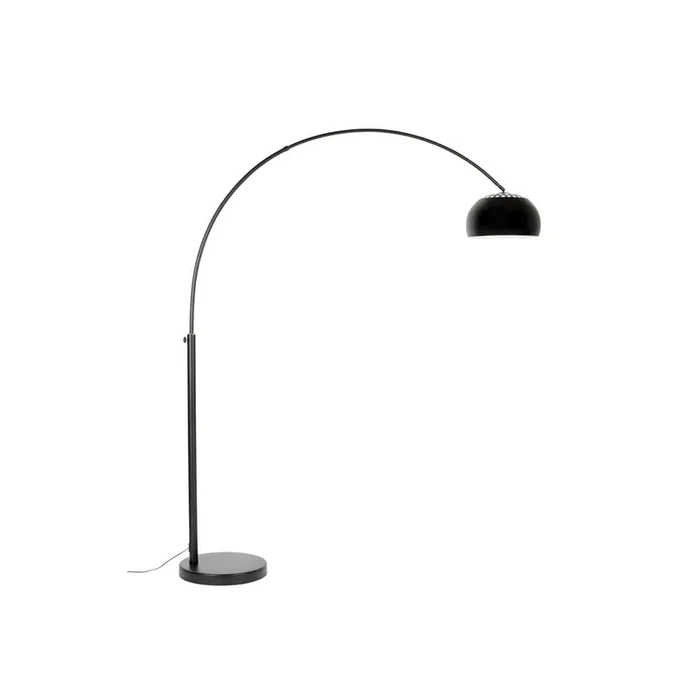 Lampada da terra Bow Nera, altezza totale 190 cm