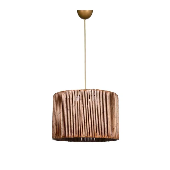 Lampadario Pierro In legno, beige, ø 30 cm, altezza totale 20 cm
