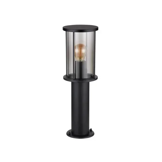 Lampioncino Gracey, altezza 45 cm, nero, acciaio inox, IP54