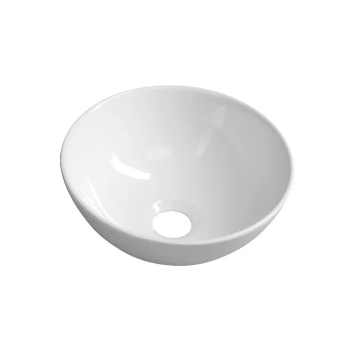 Lavabo Aster In ceramica, rotondo, bianco, ø 28 cm, altezza totale 11 cm