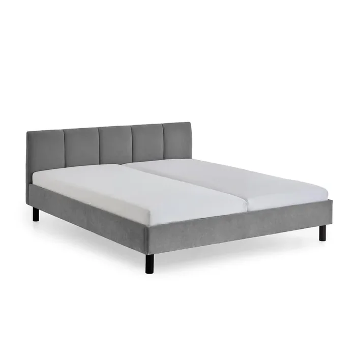 Letto matrimoniale Joker 180×200 cm, rete non inclusa, imbottito, grigio