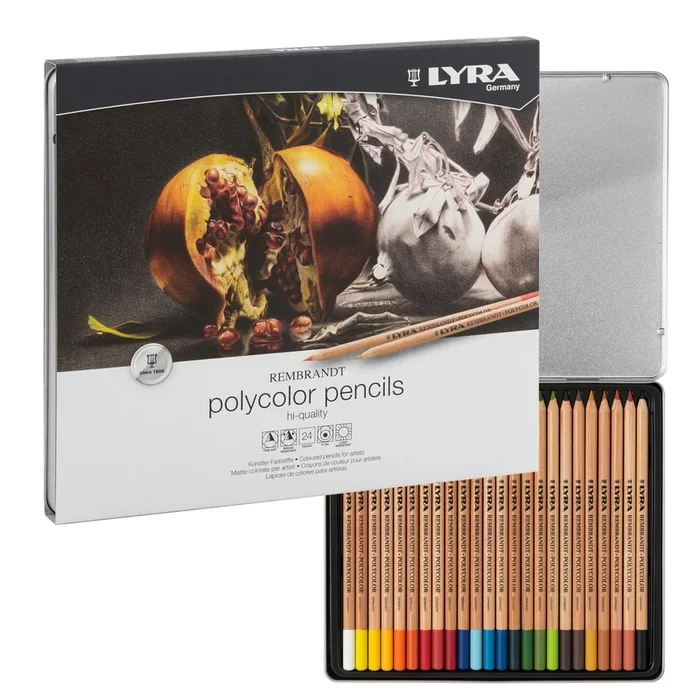 LYRA – astuccio metallo 24 pastelli rembrandt polycolor – L2001240