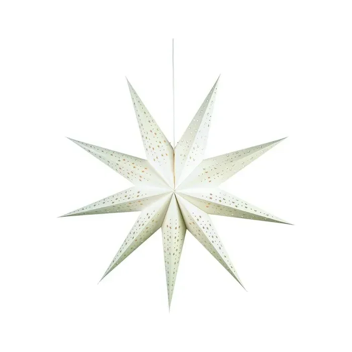MarkslöjdDecorazione natalizia luminosa SolvallaCon alimentazione a corrente, a sospensione, in carta, bianca, larghezza totale 25 cm, lunghezza totale 100 cm, altezza totale 100 cm