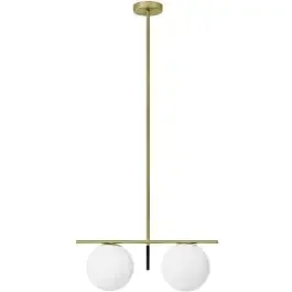 Miloox Jugen lampada da soffitto 2×40 W bianco-oro 174464