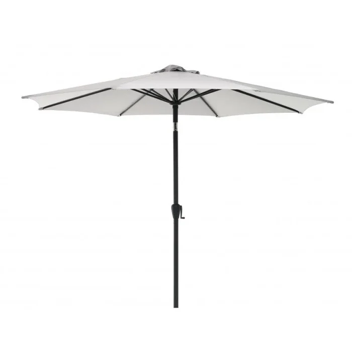 Ombrellone ottagonale da giardino con snodo Bianco e Antracite PALMBEACH diametro 300x h230 cm