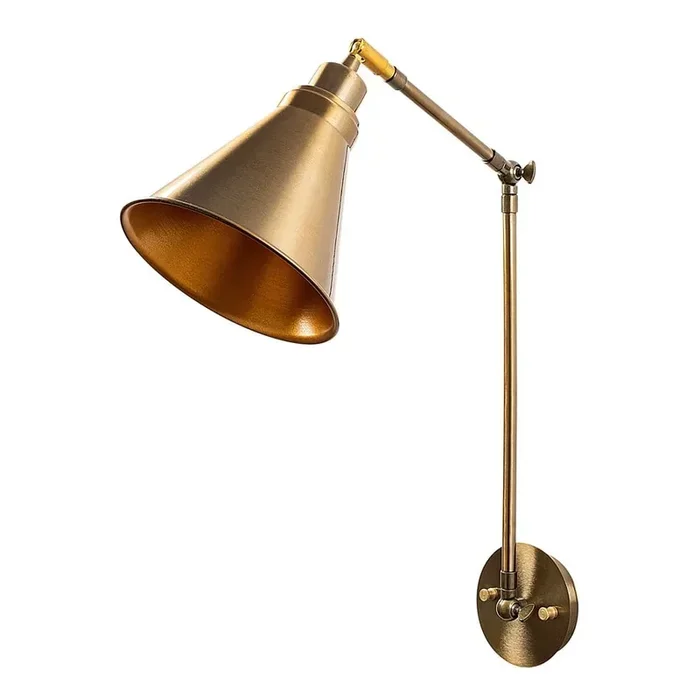 Opviq lightsLampada da parete BercesteIn metallo, color bronzo, 20×20 cm, altezza totale 56 cm