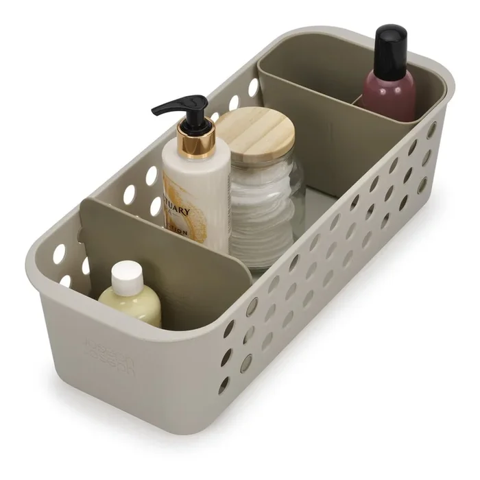 Organizer da bagno EasyStore Beige, 40×16 cm, altezza totale 13 cm