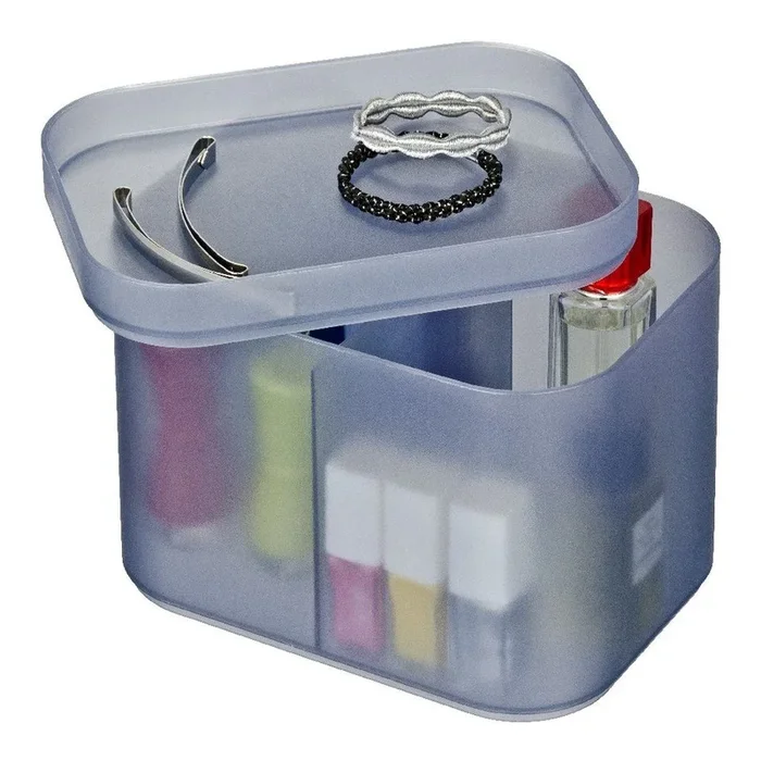 Organizer da bagno Grigio, altezza totale 12,5 cm