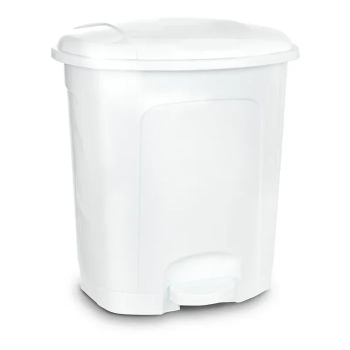 OrionCestino per la spazzaturaCon pedale, in plastica, bianco, 3 l
