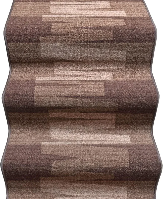 Passatoia Scala Bordata 67×800 cm Ingresso Corridoio Tappeto Cucina Gradini Zig Zag Marrone
