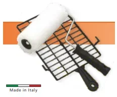 RULLO BIANCO 25 CM CON RETINA IN POLIESTERE