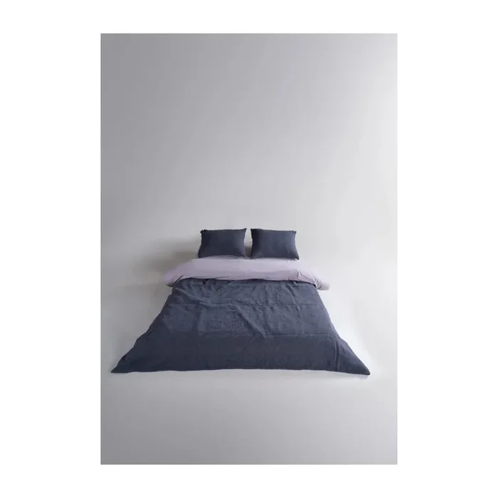 Set con copriletto e federa Jacquard In jacquard, grigio scuro, 180×240 cm