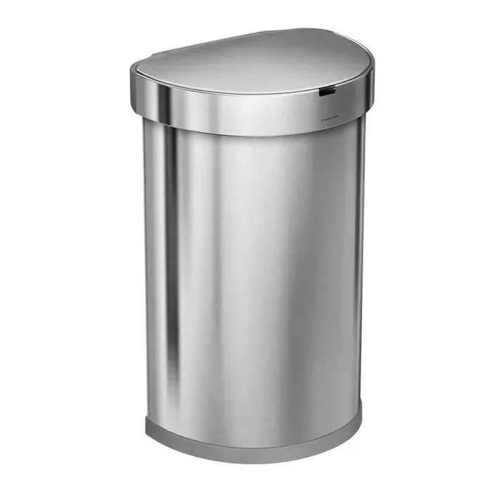 simplehumanCestino per la spazzaturaCon sensori contactless, in acciaio inox, argentato, 45 l