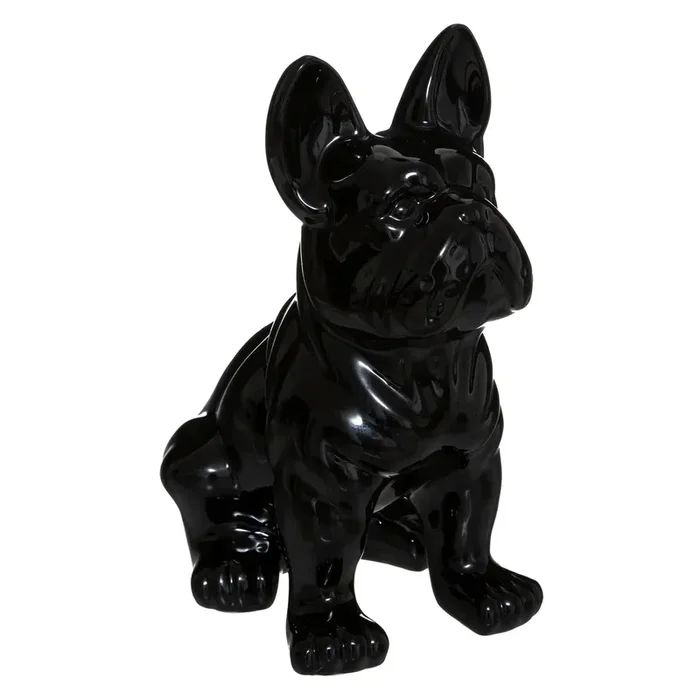 Statuetta bulldog in ceramica da H.12 cm