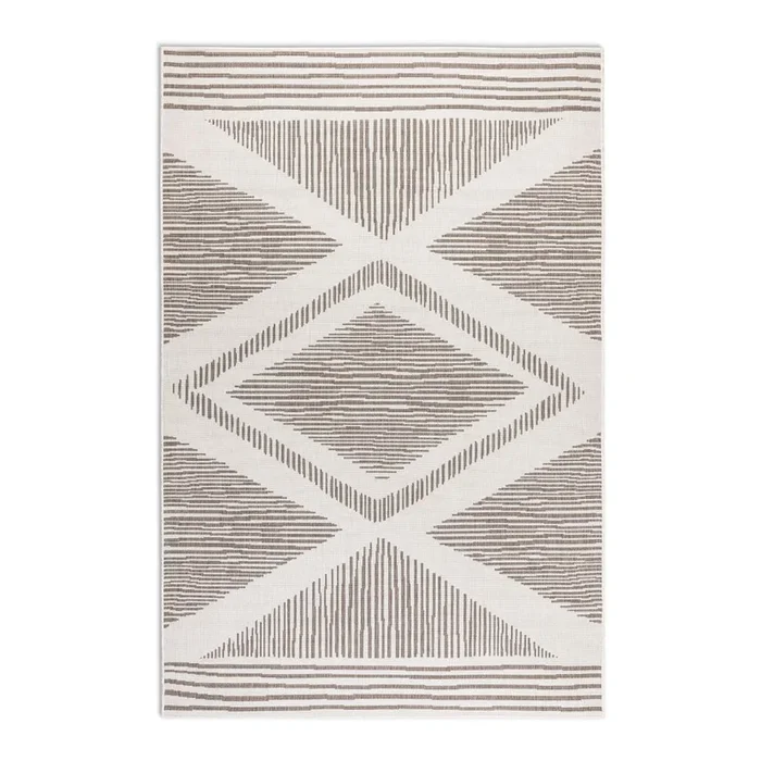 Tappeto da interno/esterno Gemini Reversibile, sintetico, bouclé, a pelo piatto, marrone/color crema, 120×170 cm