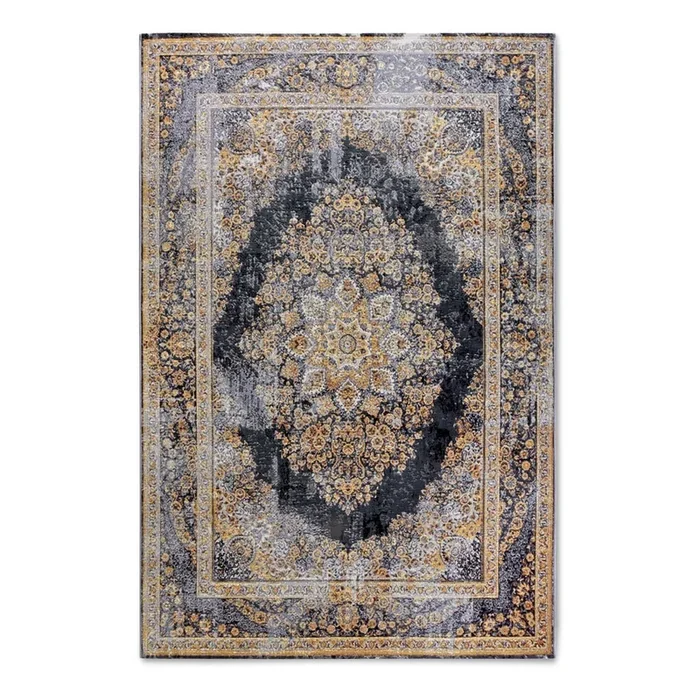 Tappeto da interno/esterno Martha Sintetico, a pelo piatto, color antracite/dorato, 160×235 cm
