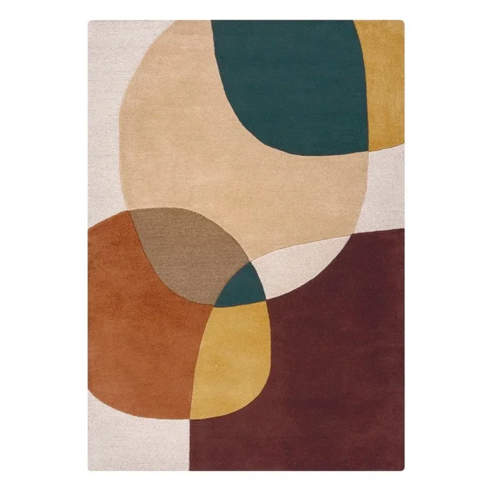 Tappeto Glow Purple Multi Tessuto a mano, in lana, a pelo basso, viola, 120×170 cm