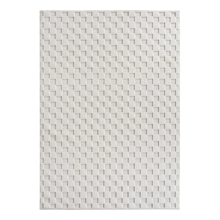 Tappeto Helix 2203 Sintetico, a pelo piatto, color crema, 120×170 cm
