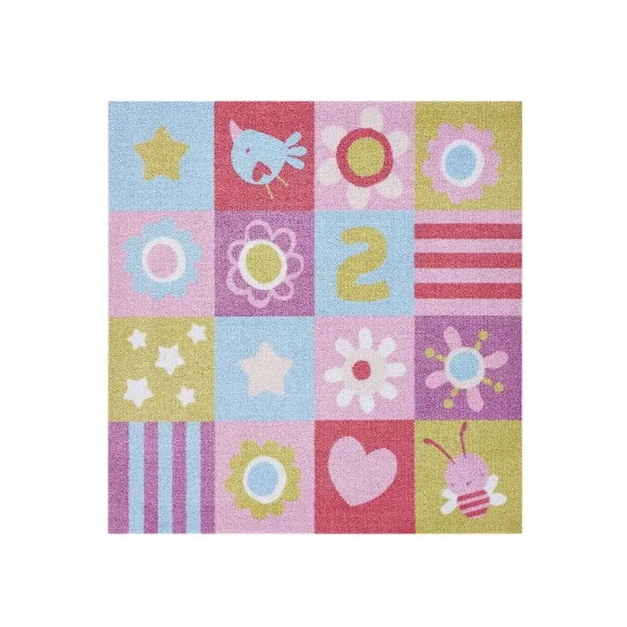 Tappeto per bambini Rosa, 100×100 cm
