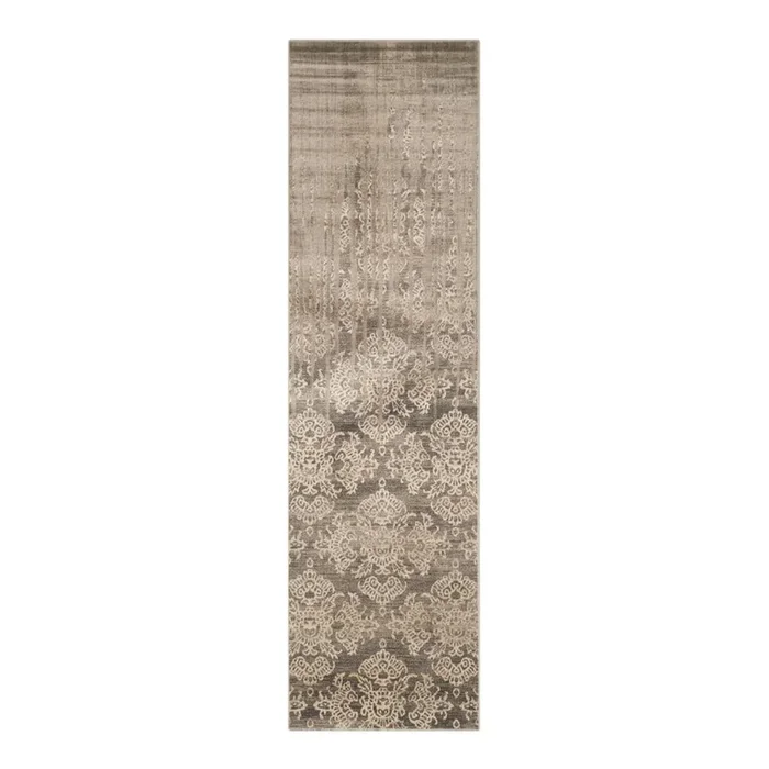 Tappeto Tessuto a mano, sintetico, in viscosa, a pelo piatto, marrone, 67×240 cm