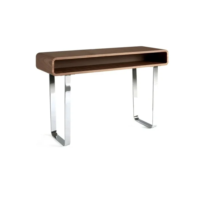 Tavolo consolle Marrone/argentato, 120×39 cm, altezza totale 75 cm