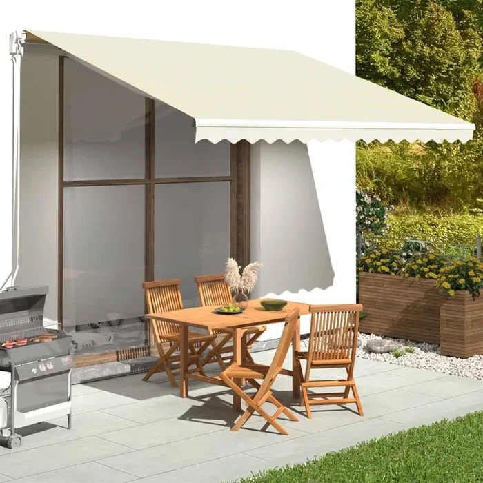 Tessuto di Ricambio per Tenda da Sole Crema 4×3,5 m 311928