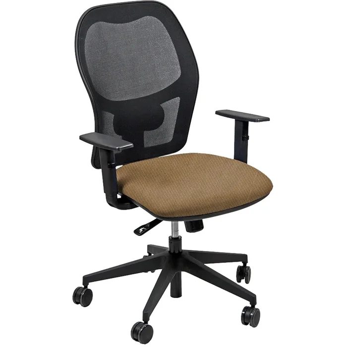 UNISIT – Seduta operativa hubble huhu 4 blocchi beige con braccioli regolabili – HUHU/BR/TBE