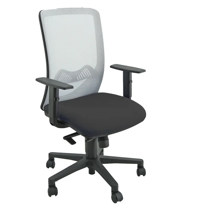 UNISIT – Seduta operativa nathan nthbr nero/grigio chiaro con braccioli regolabili – NHAT/BRF/EN/G