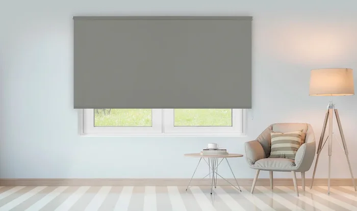 VIEWTEX Tenda a rullo Traslucida Chela Grigio 105 X 250cm – Made in Europe – 5 anni di Garanzia